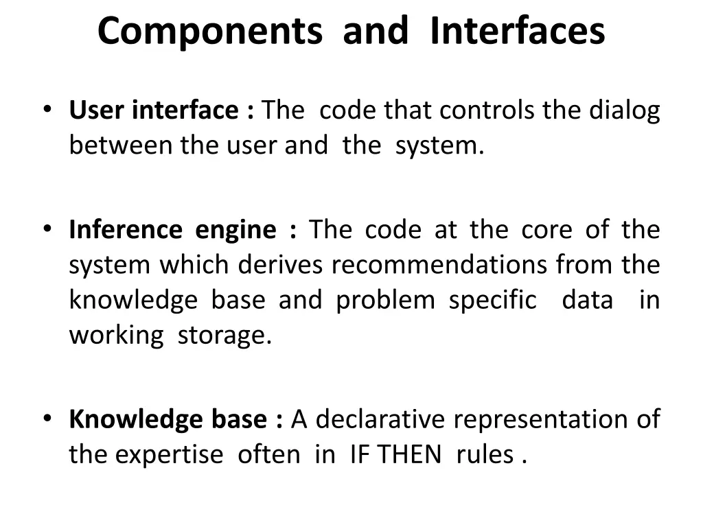 components and interfaces