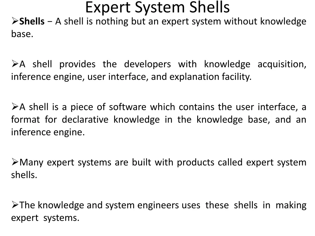 expert system shells