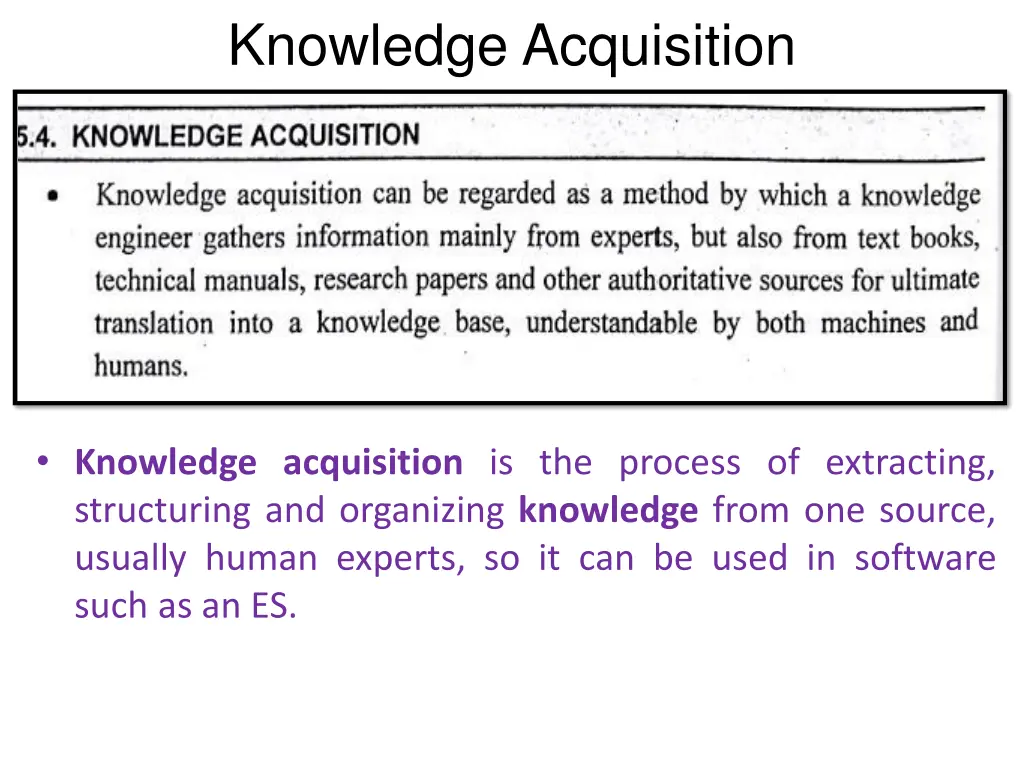 knowledge acquisition