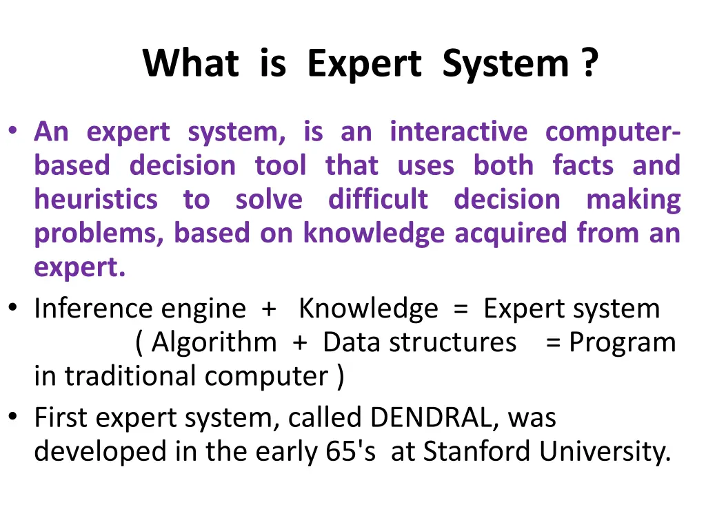 what is expert system