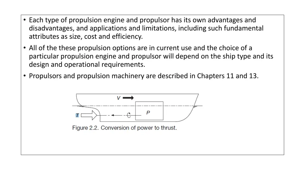 each type of propulsion engine and propulsor 1