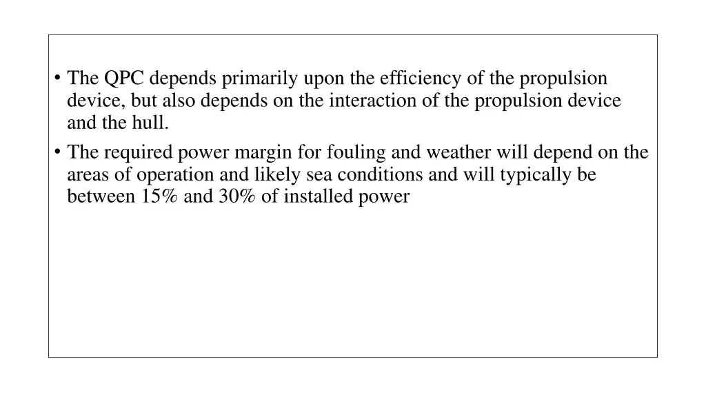 the qpc depends primarily upon the efficiency