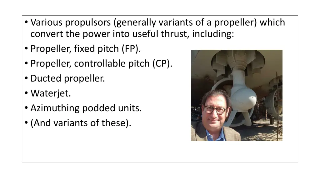 various propulsors generally variants