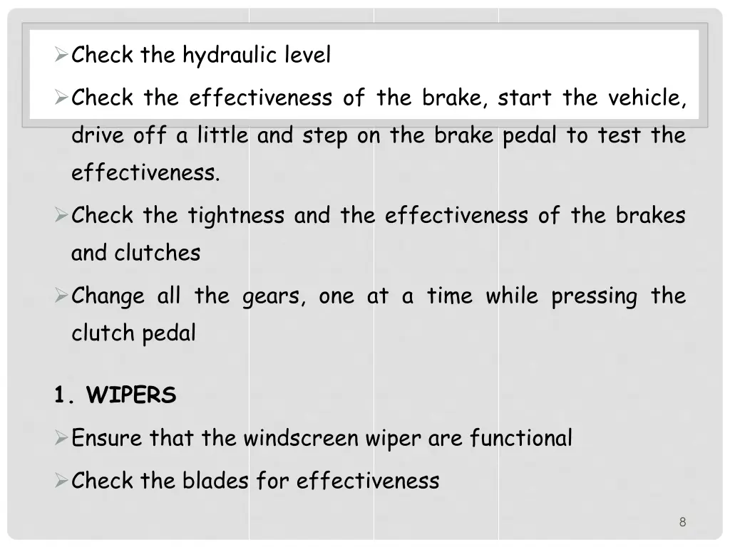 check the hydraulic level