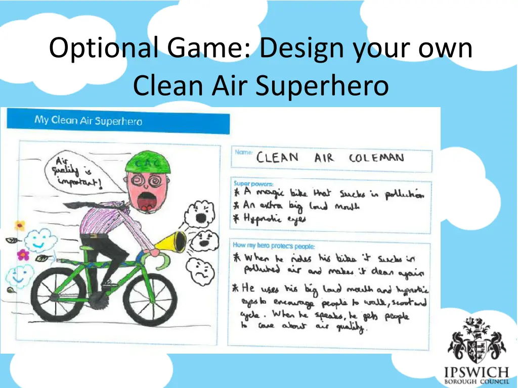 optional game design your own clean air superhero