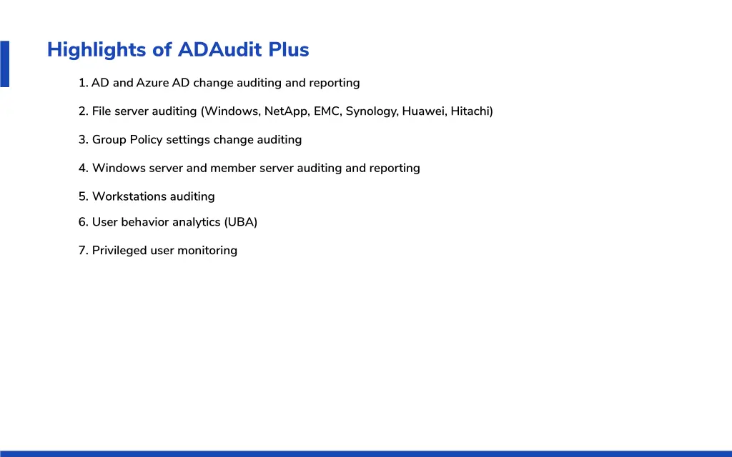 highlights of adaudit plus