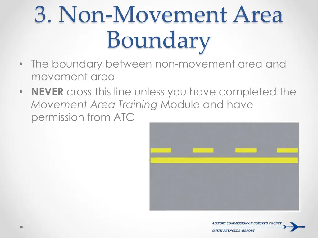 3 non movement area boundary the boundary between