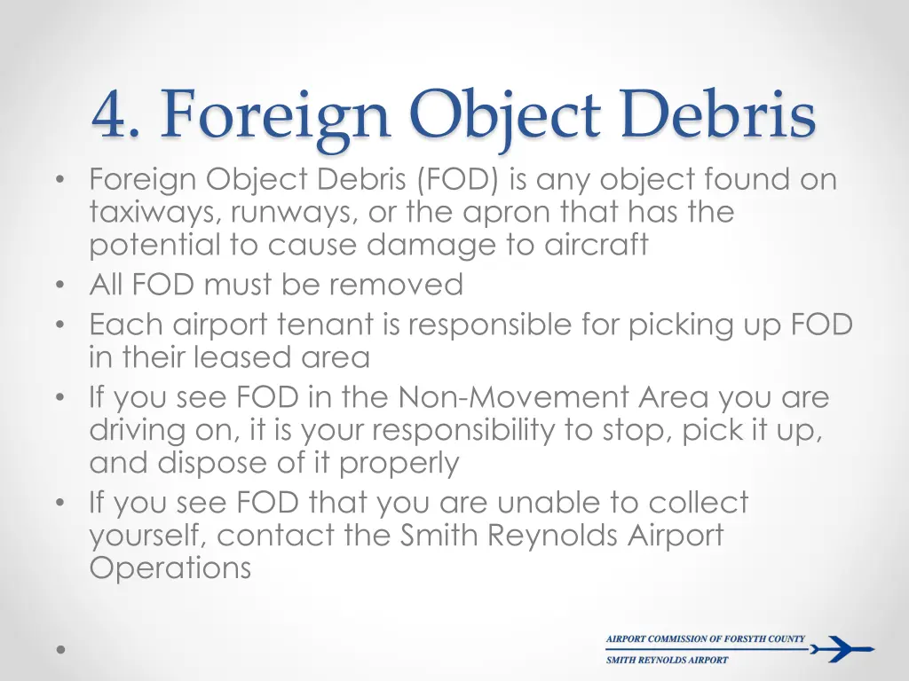 4 foreign object debris foreign object debris