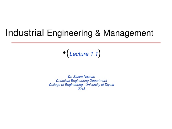 industrial engineering management