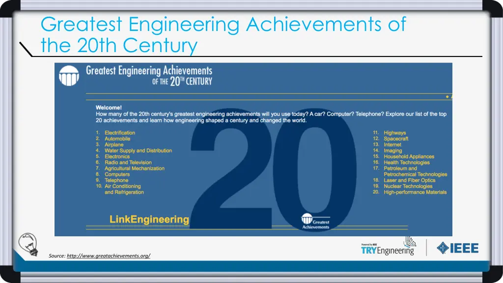 greatest engineering achievements of the 20th