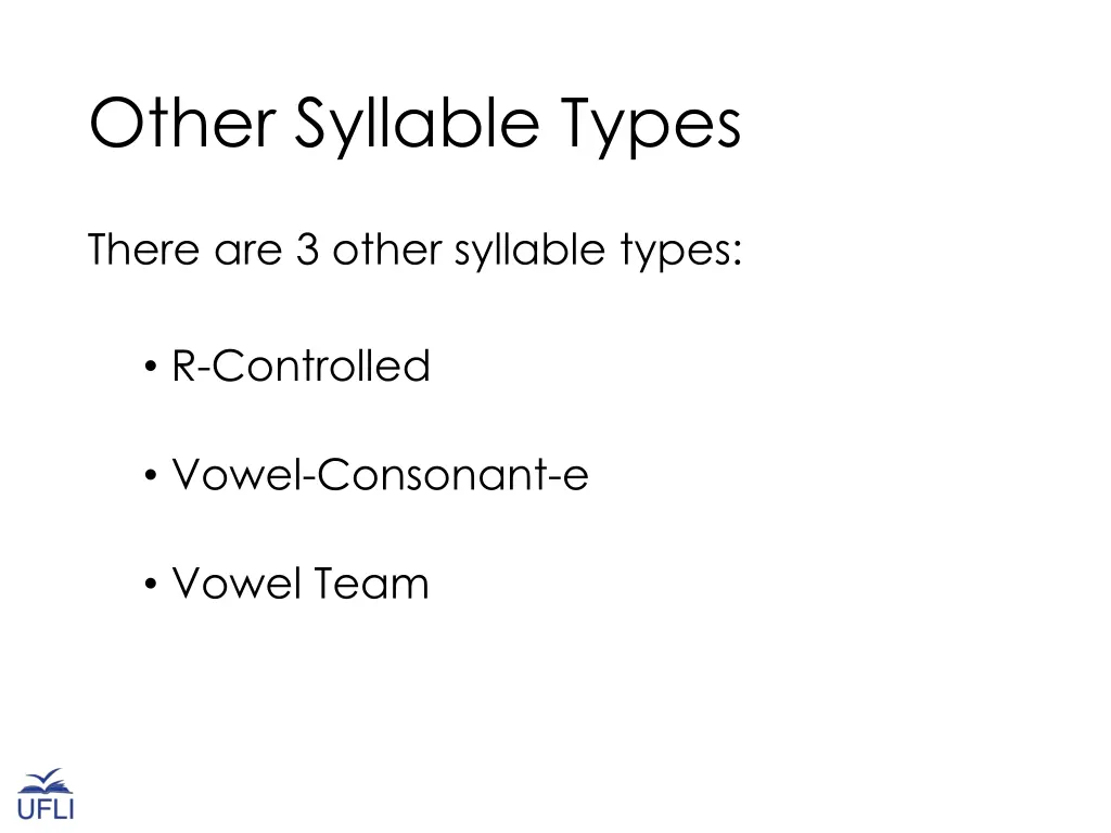 other syllable types