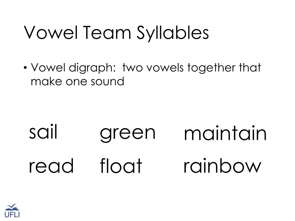 vowel team syllables 1