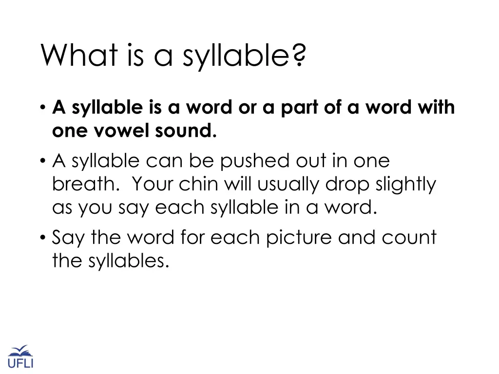 what is a syllable