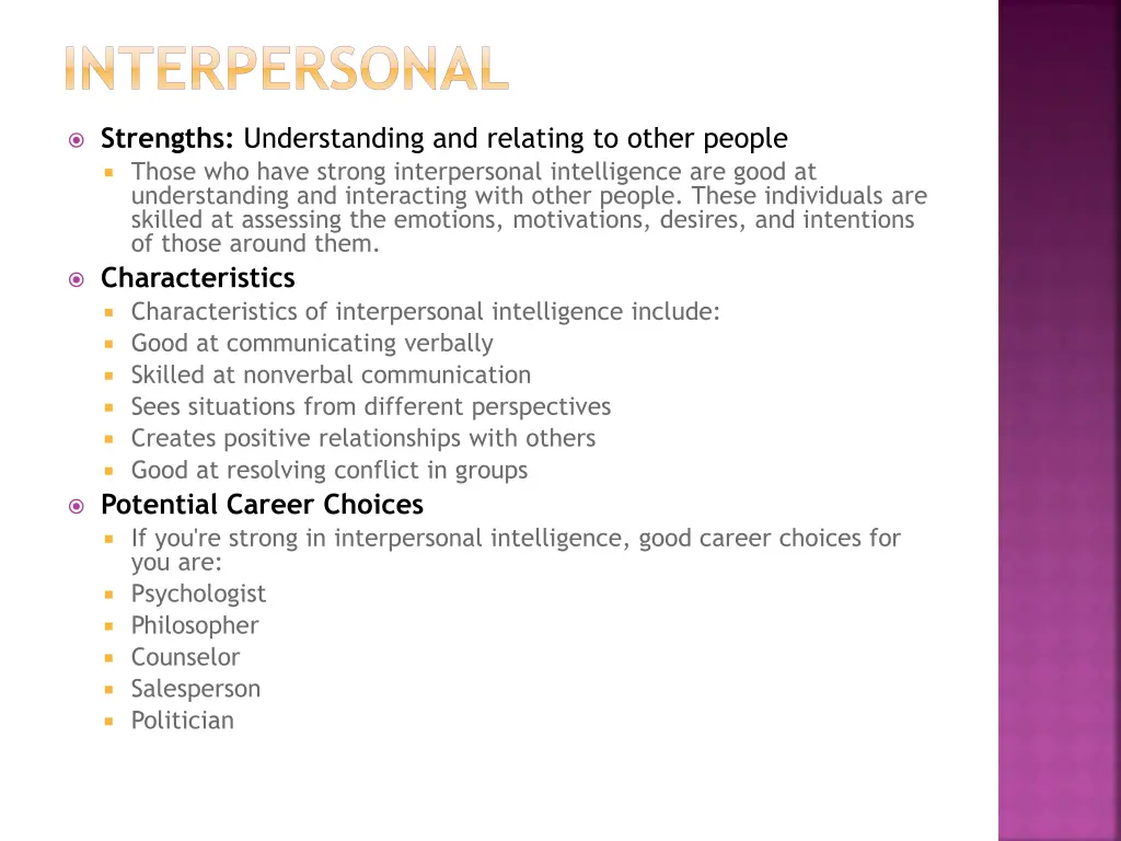 interpersonal