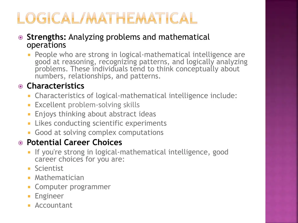 logical mathematical