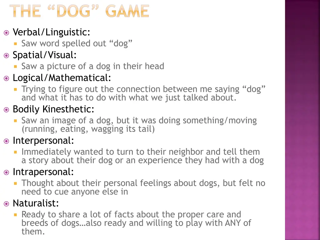 the dog game