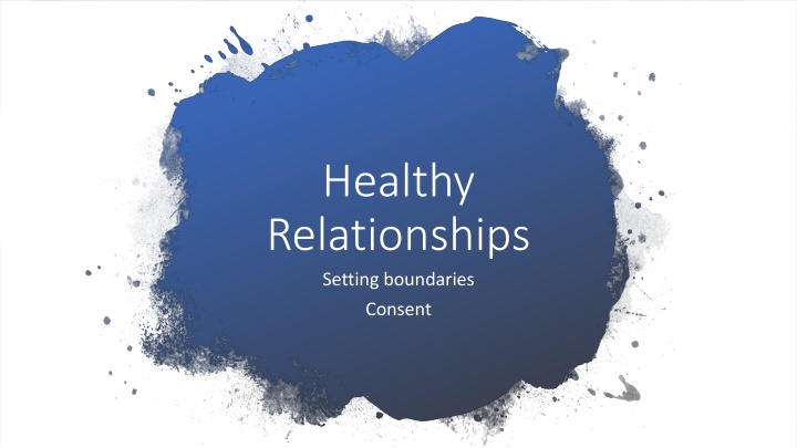 healthy relationships setting boundaries