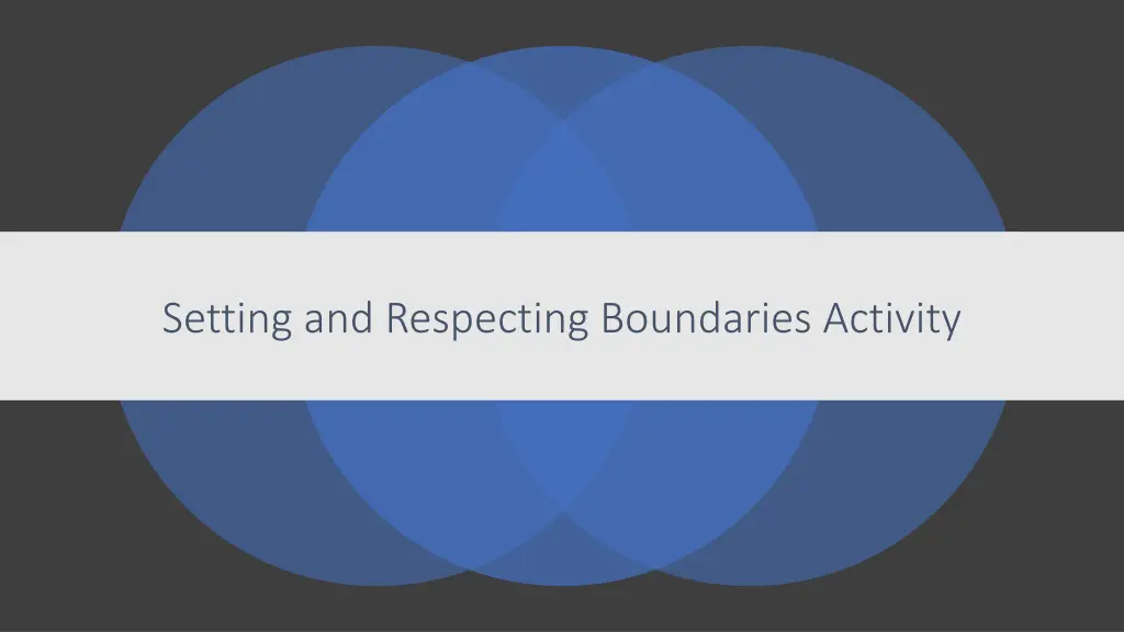 setting and respecting boundaries activity