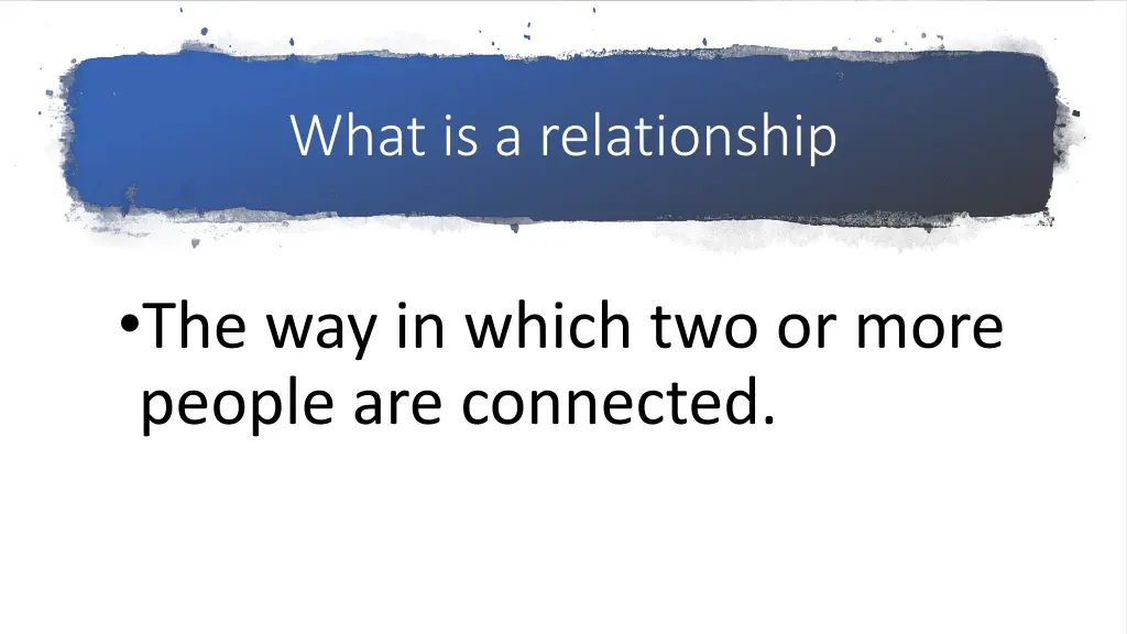 what is a relationship