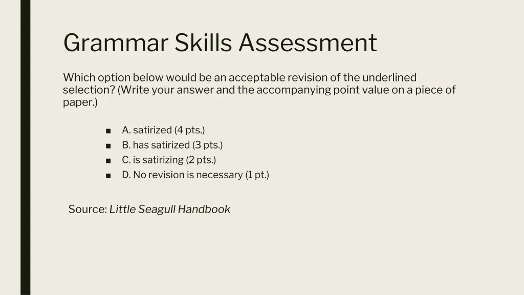 grammar skills assessment