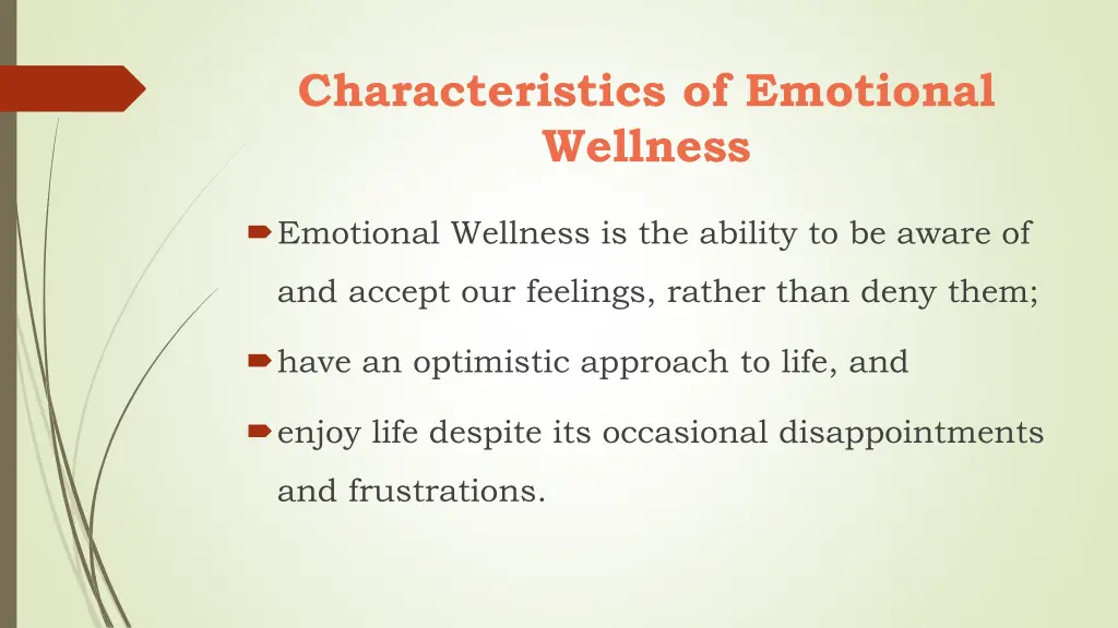 characteristics of emotional wellness