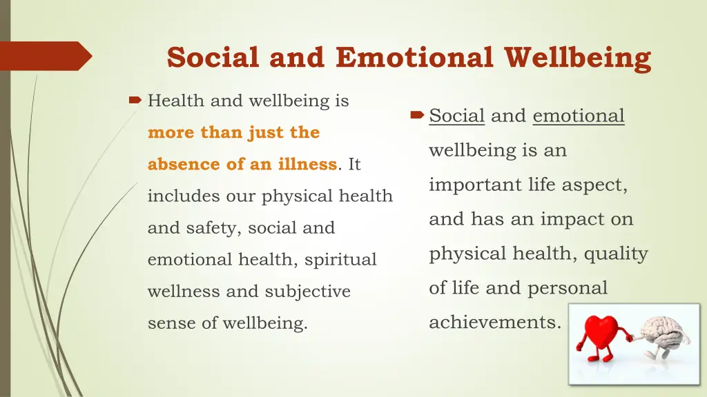 social and emotional wellbeing