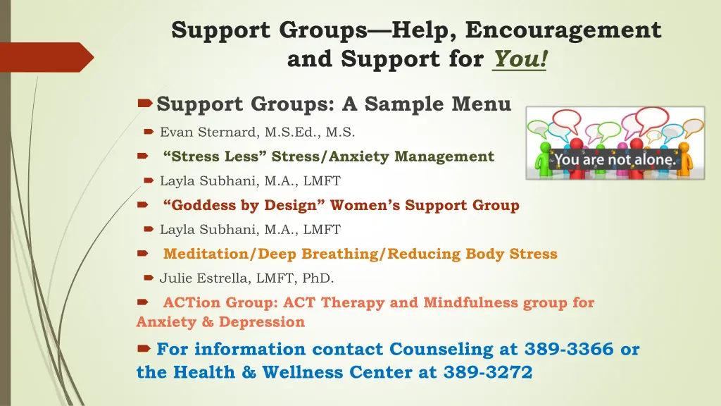 support groups help encouragement and support