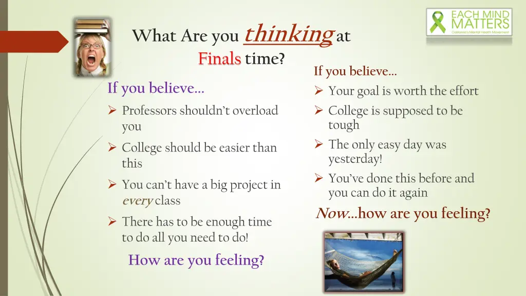 what are you thinking at finals time