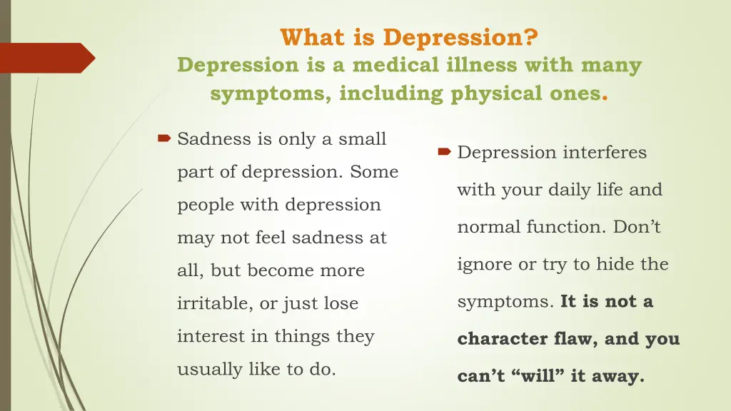 what is depression depression is a medical