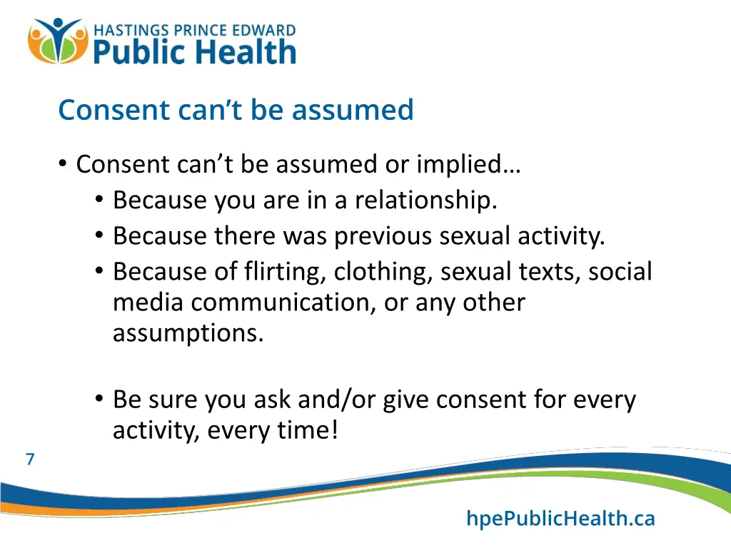 consent can t be assumed