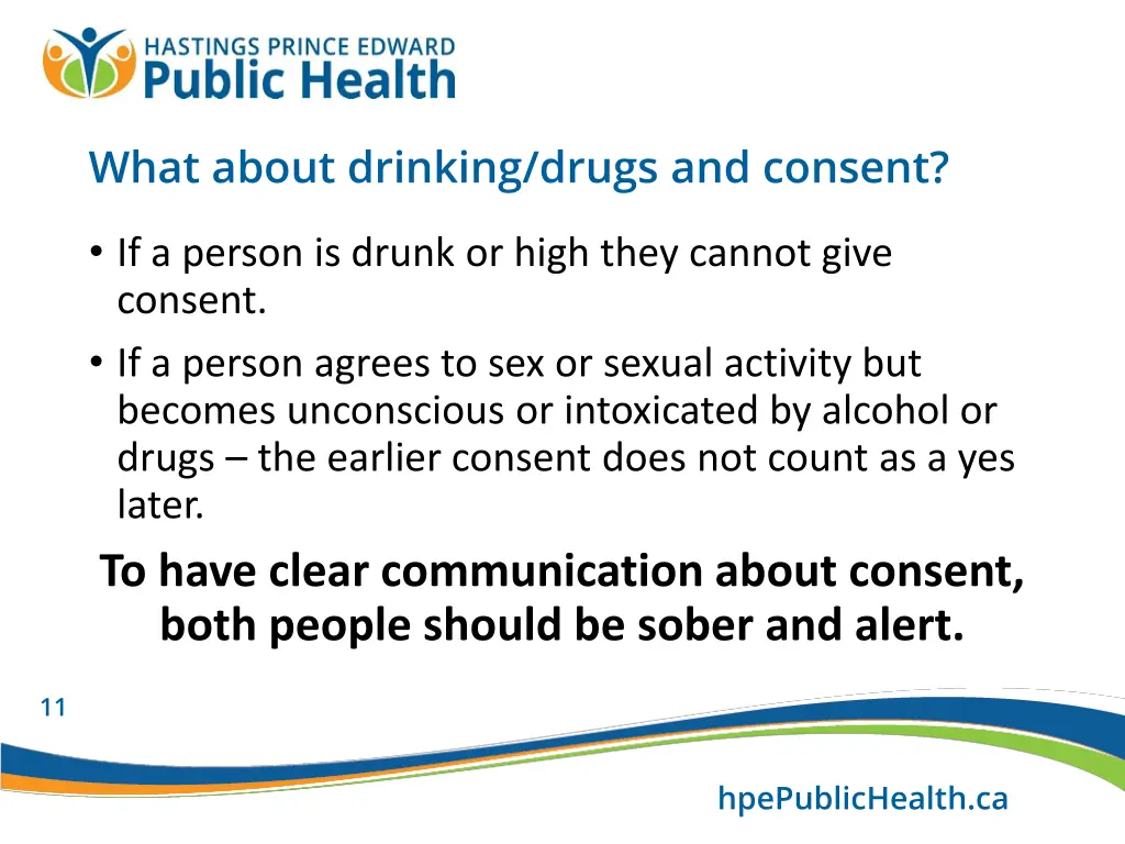 what about drinking drugs and consent