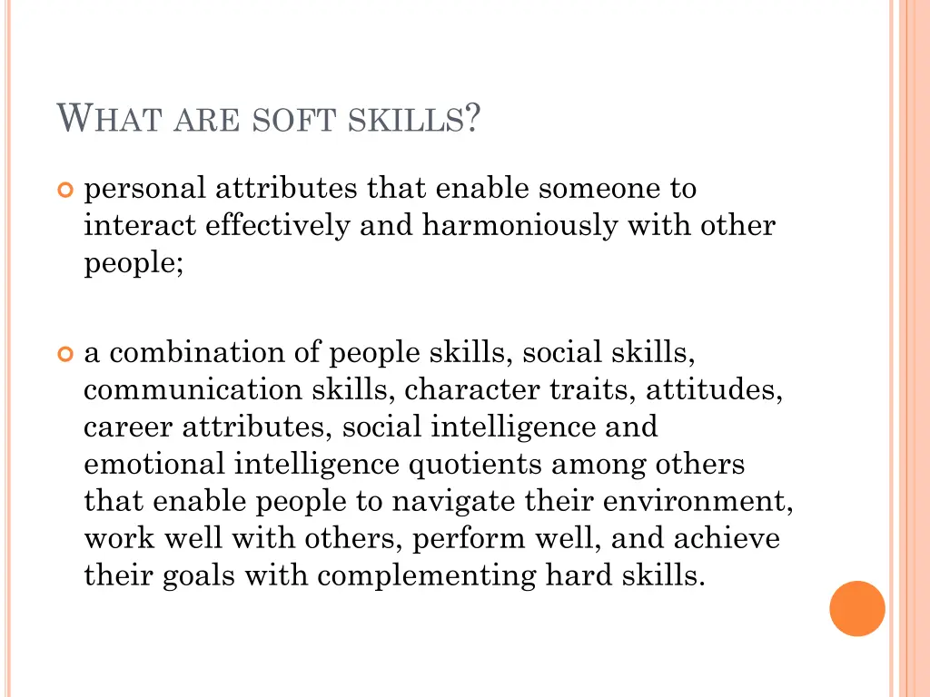 w hat are soft skills