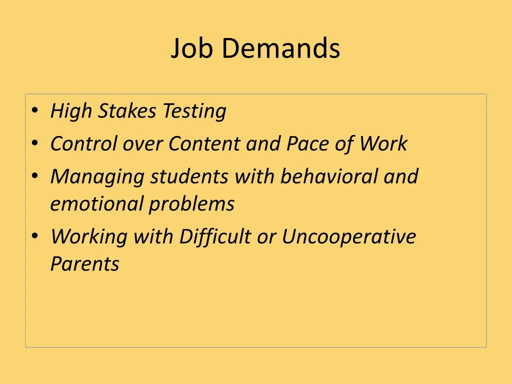 job demands