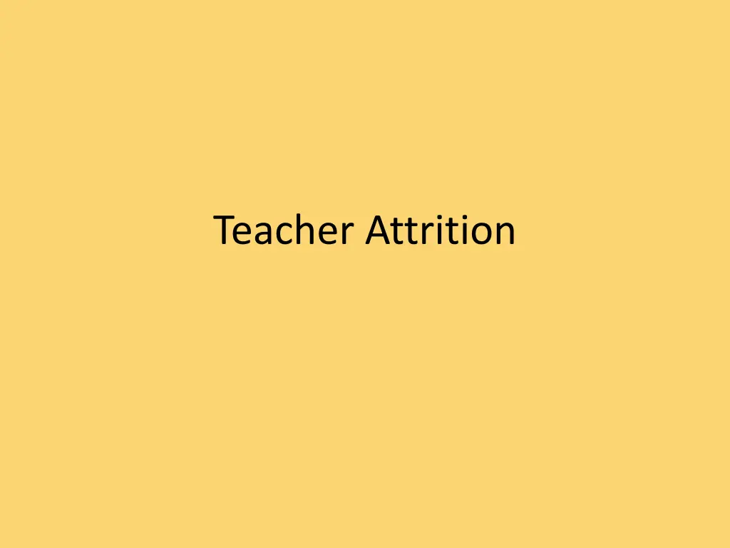 teacher attrition