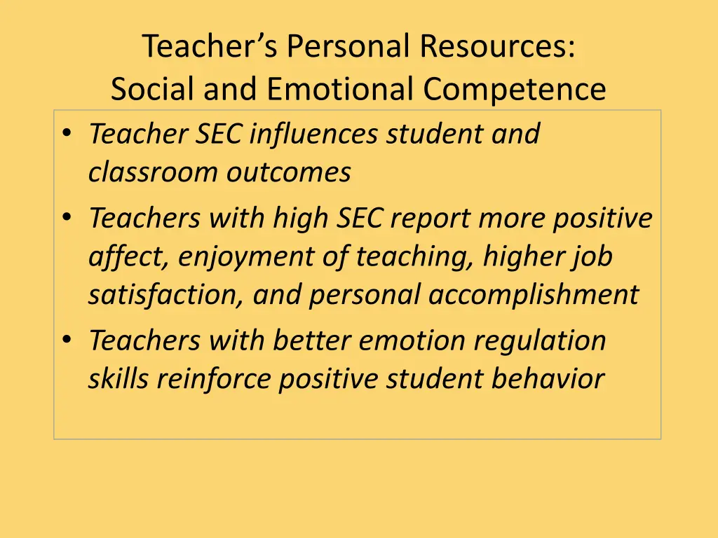 teacher s personal resources social and emotional