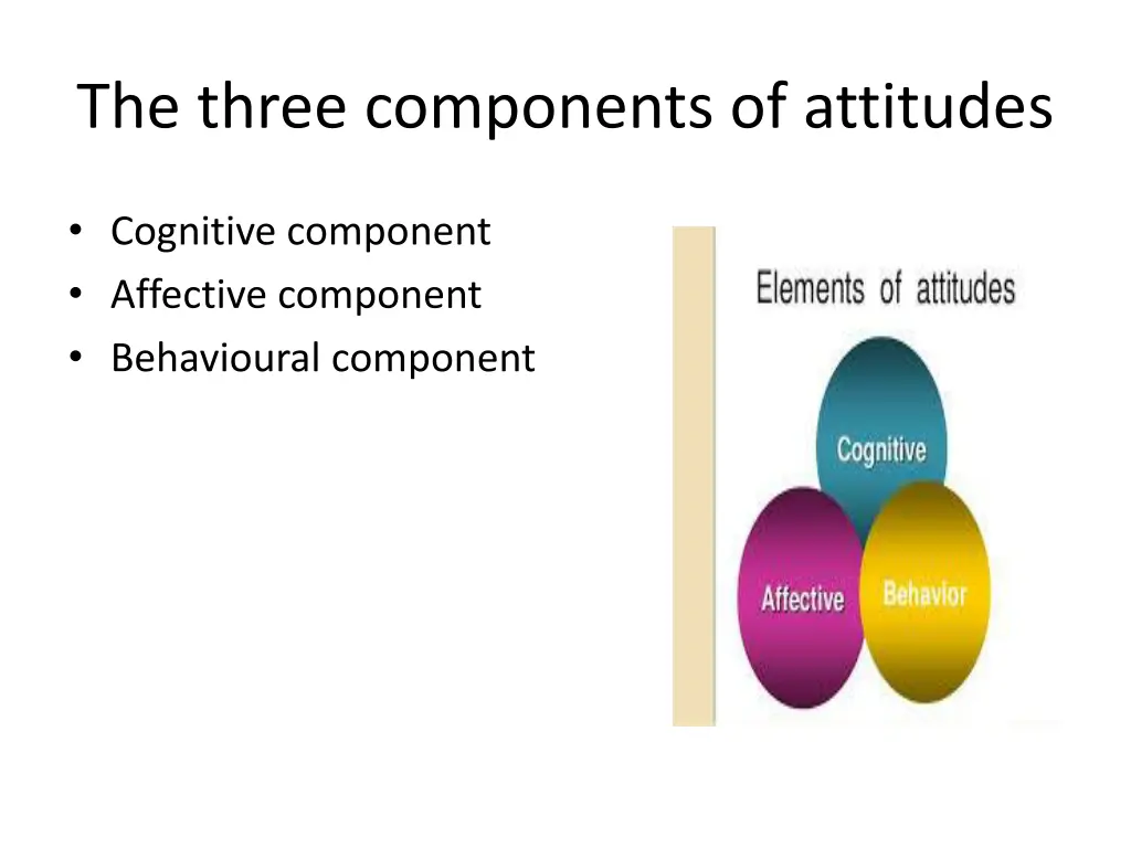 the three components of attitudes