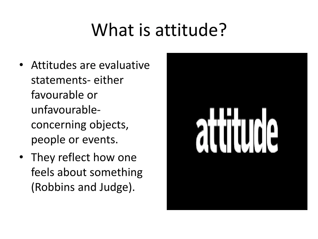 what is attitude