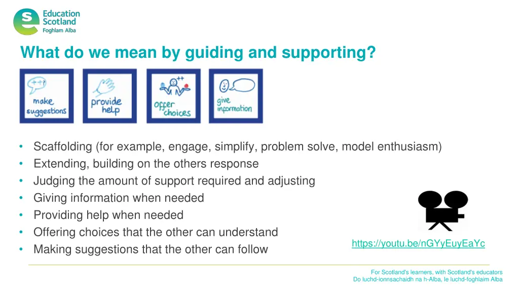 what do we mean by guiding and supporting