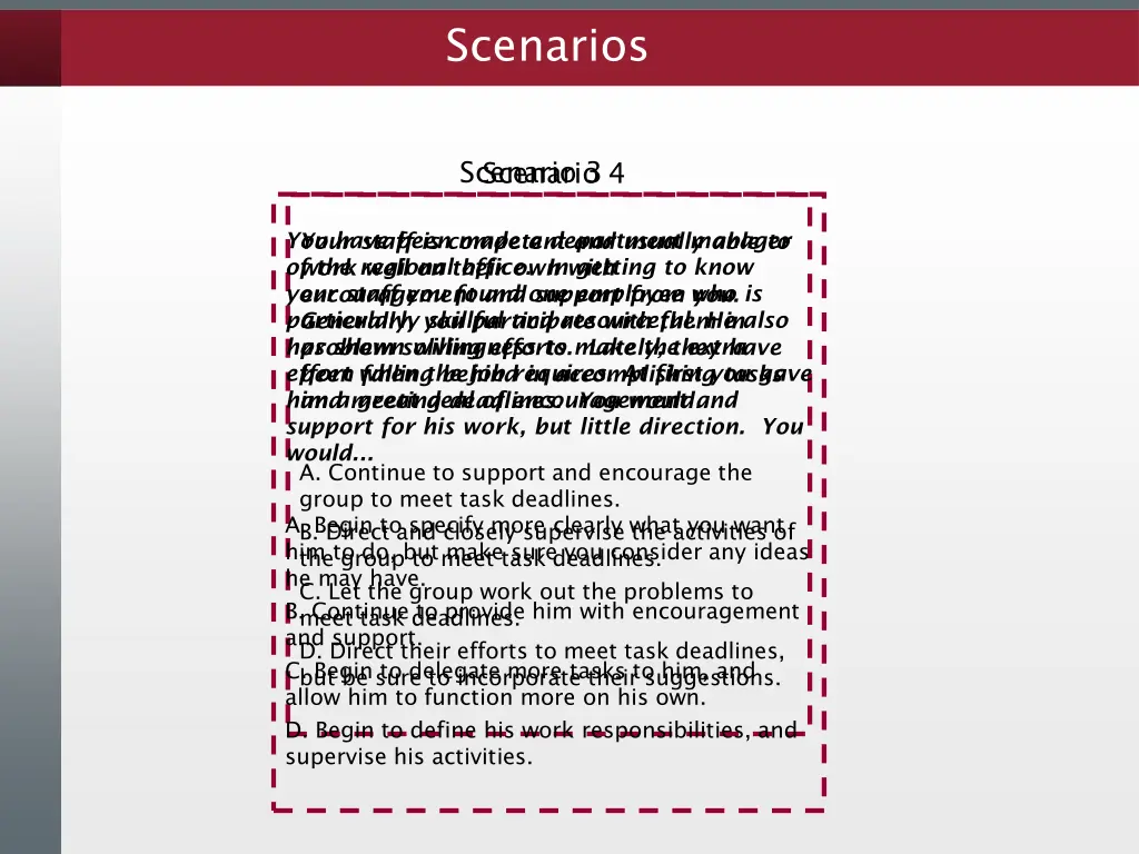 scenarios 1