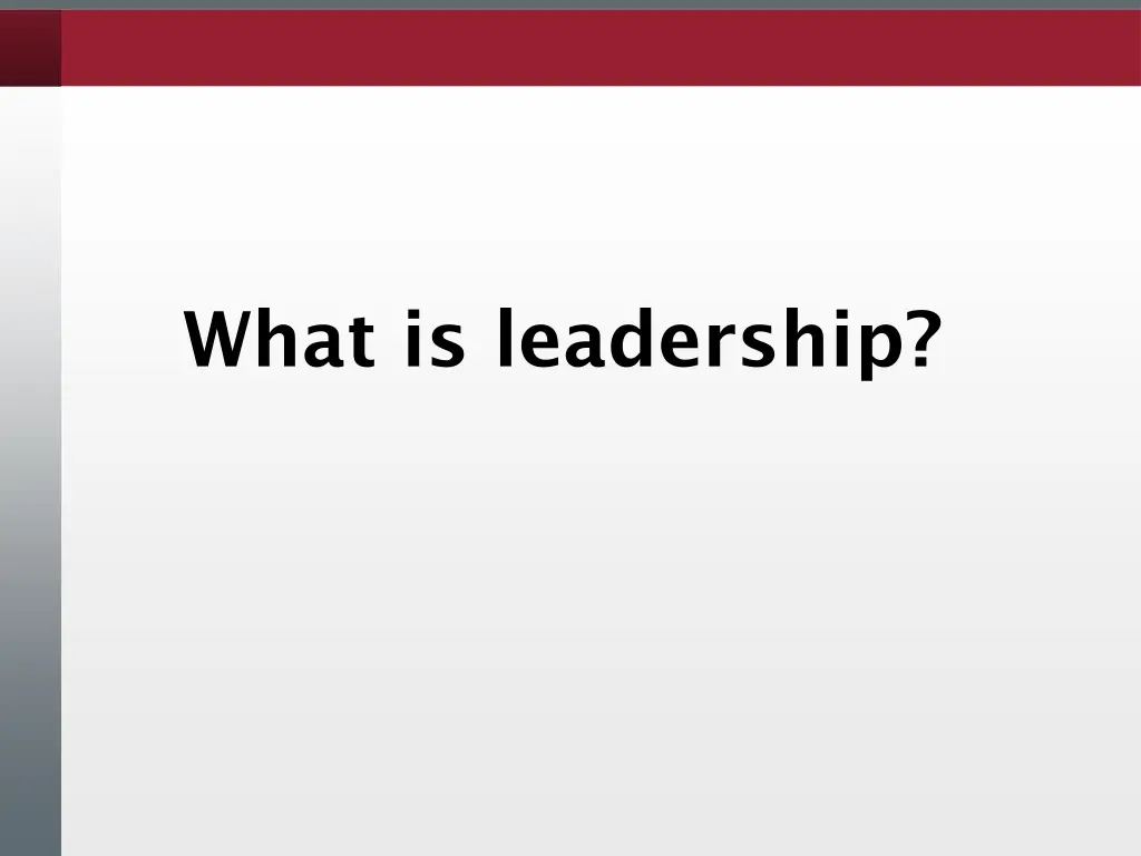 what is leadership