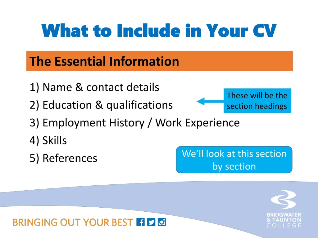 what to include in your cv what to include