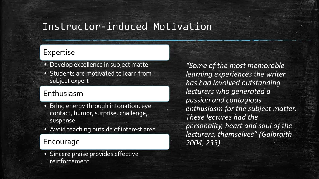 instructor induced motivation 1