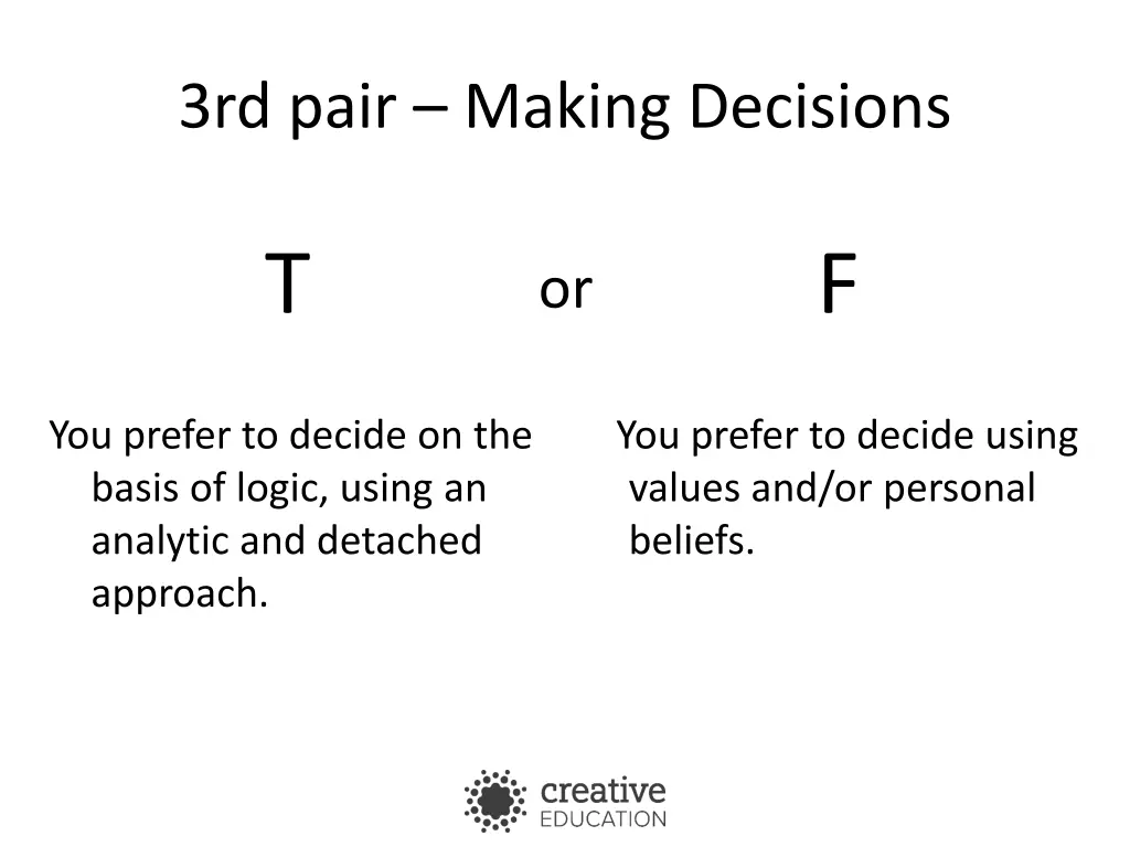 3rd pair making decisions