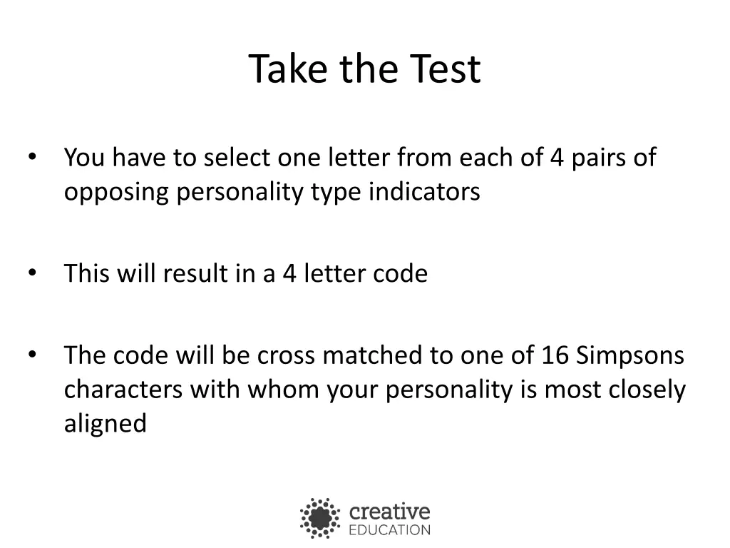 take the test