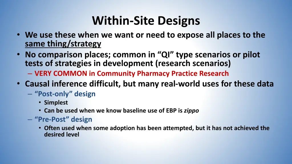 within site designs