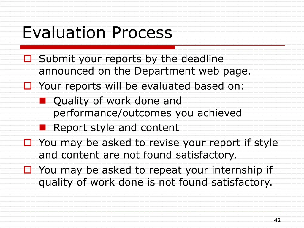 evaluation process