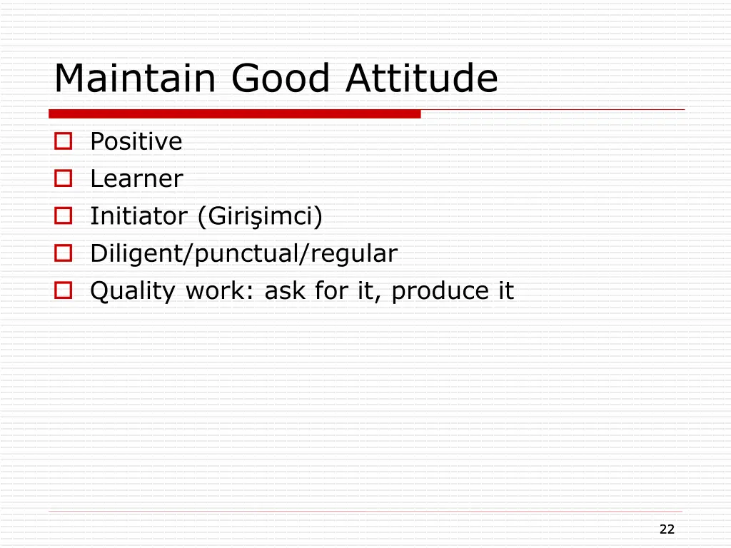 maintain good attitude