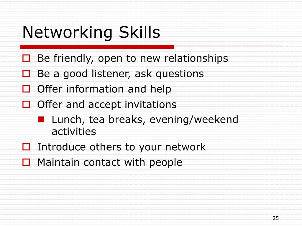 networking skills