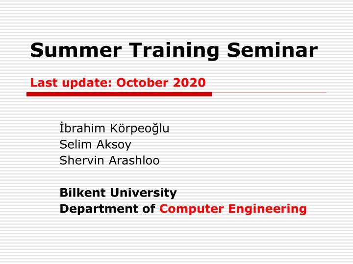 summer training seminar