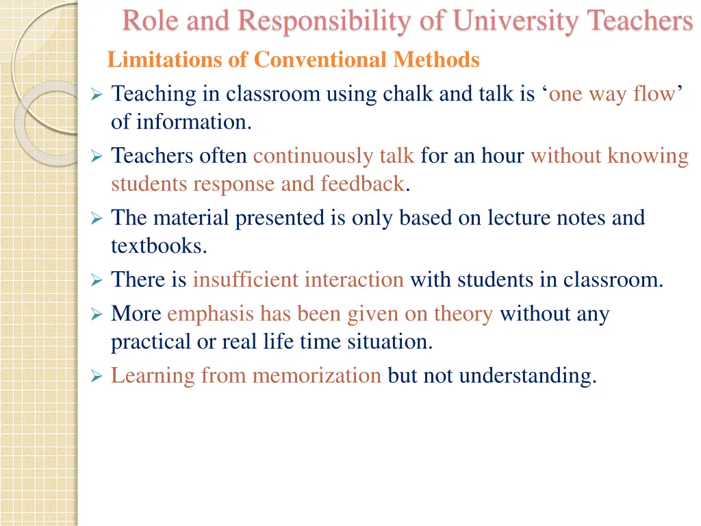 role and responsibility of university teachers 14